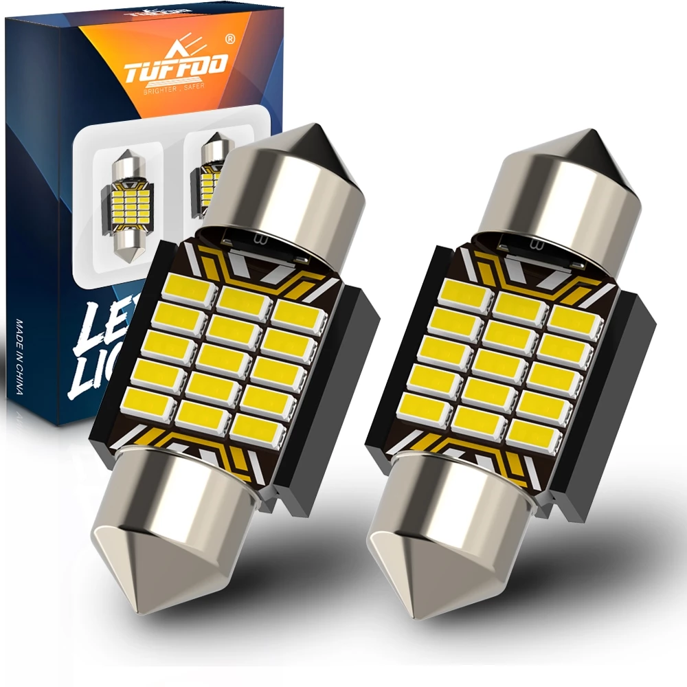 TUFFOO 1 คู่ 28mm / 31mm C5W / C10W หลอดไฟ LED สําหรับไฟภายในรถ / ไฟป้ายทะเบียน / โดม / ท้าย - 6000 พันสีขาว