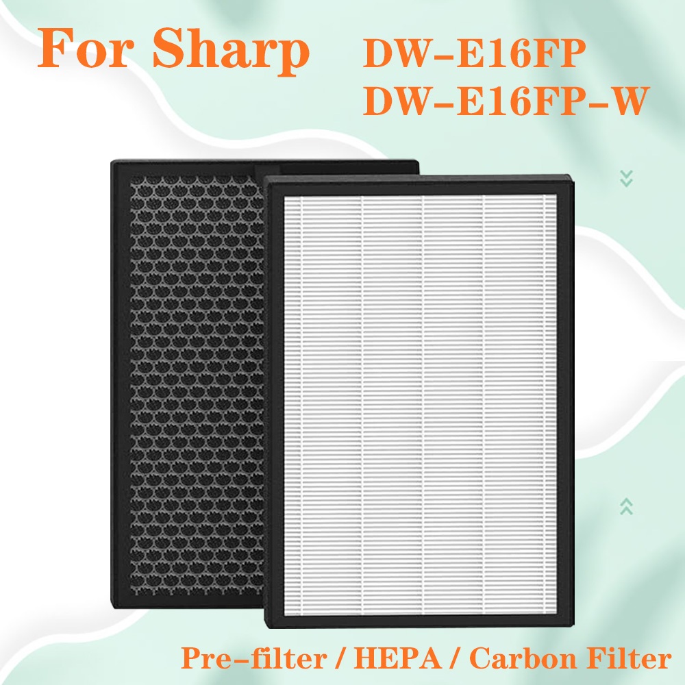 FZ-E16AHF FZ-E16ADF เปลี่ยน True HEPA และตัวกรองคาร์บอนสําหรับรุ่น DW-E16FP-W DW-E16FA-W Sharp เครื่