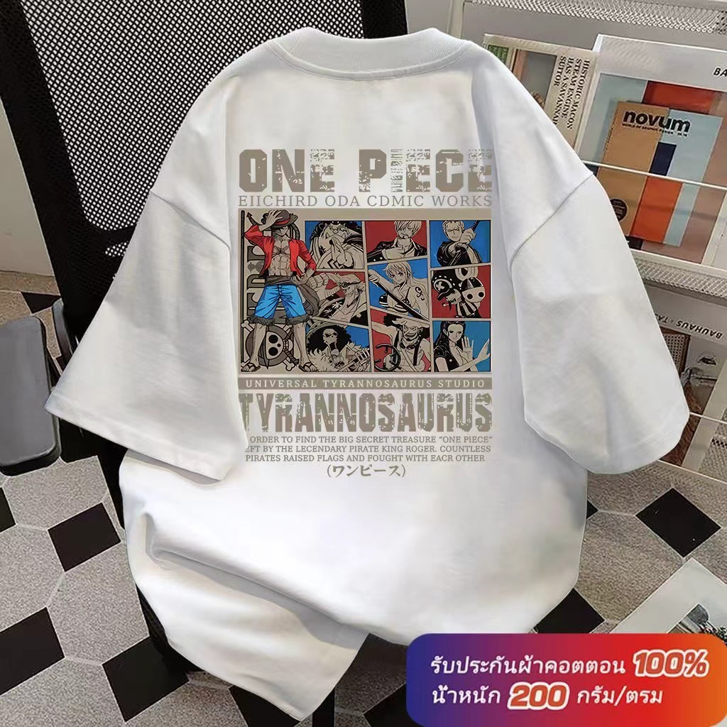 (ผ้าฝ้าย 100%) Luvoro 2025 เสื้อยืด Cotton oversize T-shirt unisex ลาย เนื้อผ้านุ่มระบายอากาศดี แขนสั้น ใส่สบาย สีดำและสีขาว เสื้อยืดทูโทน เสื้อกีฬา เสื้อยืดแขนสั้น C1346