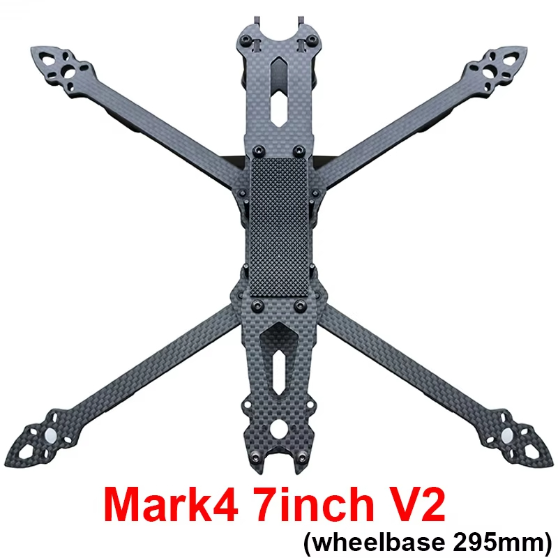 Mark4 V2 3K คาร์บอนไฟเบอร์ Frame7 "8" 9" 10" True-X ขนาดสําหรับเครื่องบิน RC ประสิทธิภาพสูง