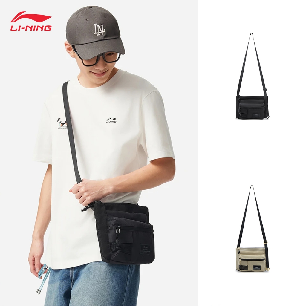LI-NING Unisex Sports & Lifestyle กระเป๋าสะพายข้างกันน้ํา Official Store ABDV291