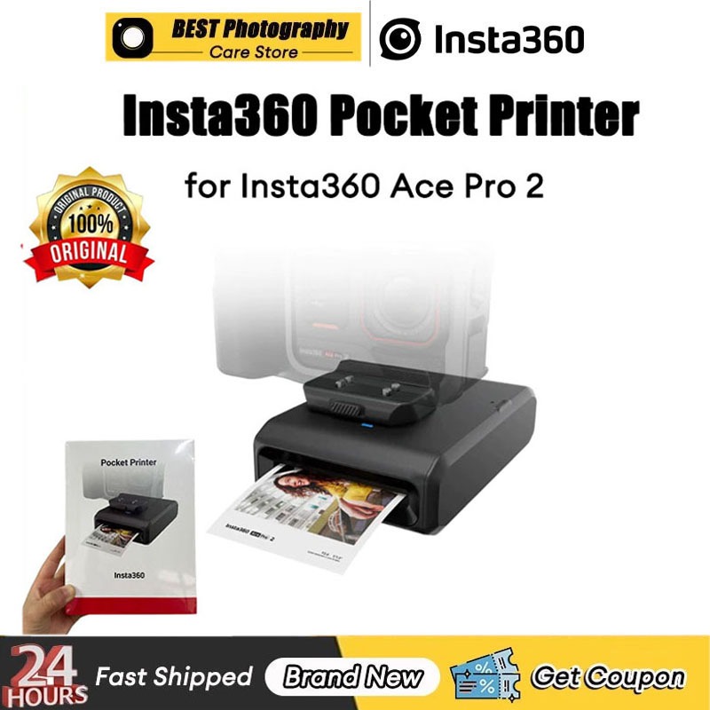 【🇹🇭 กรุงเทพฯ】Original Insta360 Ace Pro 2 Pocket Printer for Insta360 Ace Pro 2 กล้องแต่ละตลับหมึกภาพบรรจุ 10 แผ่น รับประกันศูนย์ 1 ปี
