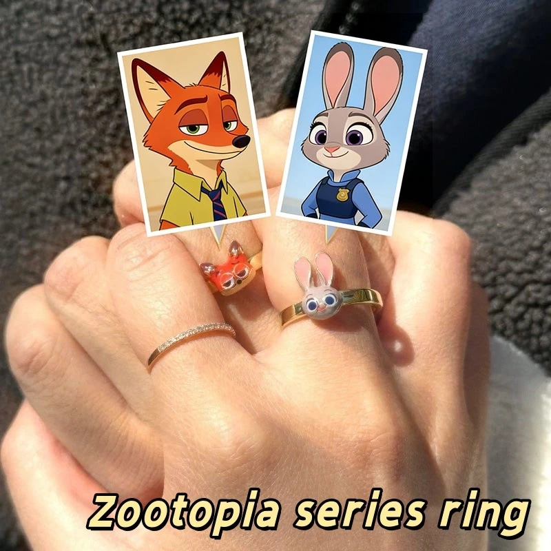 แหวนคู่แบบสามมิติ Zootopia ออกแบบเหมือนกระต่าย Judy Fox
