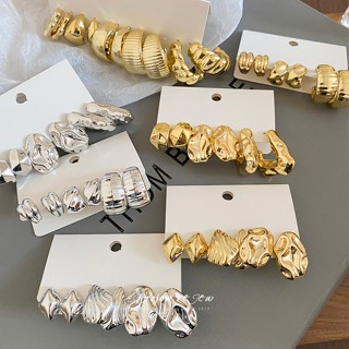 ต่างหูดีไซน์เรียบหรู กับเข็มเรขาคณิตเรียบ สบายๆสำหรับสวมใส่ท…