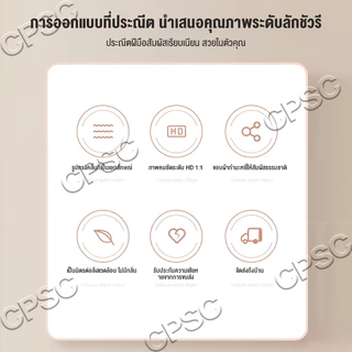 กระจก กระจกเต็มตัว กระจกยาว ชนิดตั้งพื้น/ติดผนัง พร้อมขาตั้ง รูปร่างคลื่น ใช้ได้หลากหลาย จัดวางง่าย