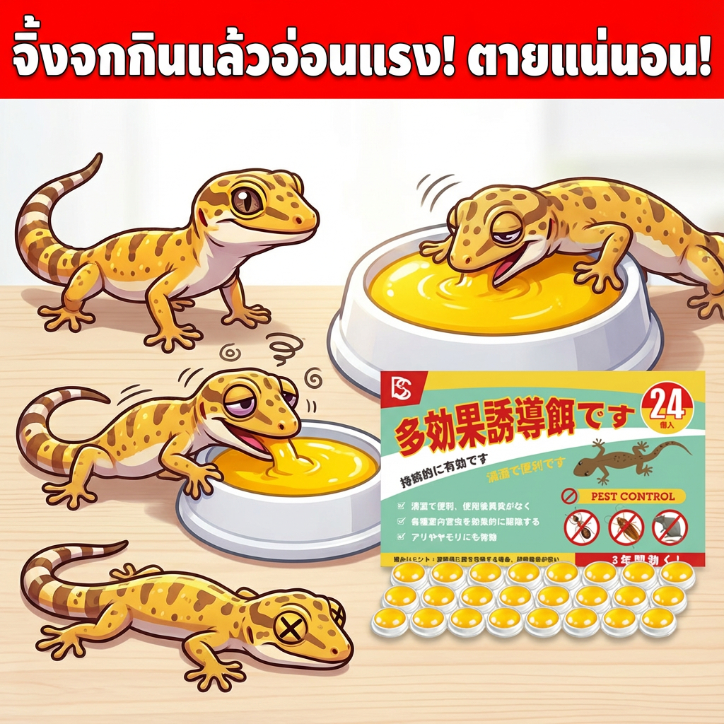 กินคำเดียว ตายยกบ้าน! ยาฆ่าจิ้งจก  ยาจิ้งจก ไล่จิ้งจก ยาฆ่าตุ๊กแก ยากำจัดตุ๊กแก ฆ่าจิ้งจก