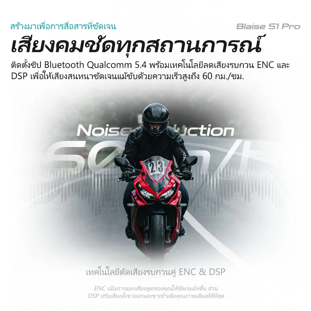 BLAISE S1 PRO อินเตอร์คอมติดหมวกกันน็อคพร้อมกล้อง หูฟังบลูทูธ อินเตอร์คอม บลูทูธ 5.0 กันน้ำ  บันทึกอย่างต่อเนื่องแบบวนซ้ำ คุณภาพวิดีโอ HD 1080P ดูวิดีโอที่บันทึกไว้ผ่านแอปได้ตลอดเวลา thumbnail 6