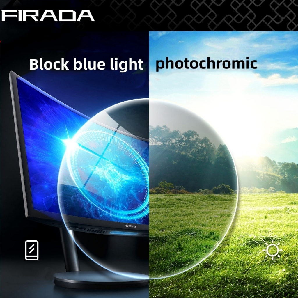 FIRADA 1.56 1.61 1.67 1.74 Anti-reflection โทรศัพท์มือถือ Optical Prescription สายตาสั้นอ่านหนังสือ Anti-blue Light เลนส์ Photochromic