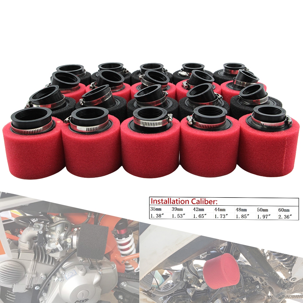 Universal ฟองน้ําทําความสะอาดโฟม Air Filter 35 มม.38 มม.42 มม.45 มม.48 มม.50 มม.58 มม.สําหรับ Moped สกู๊ตเตอร์ Dirt Pit จักรยานรถจักรยานยนต์ ATV ราคา ถูกที่สุด ดีลบีเคเค