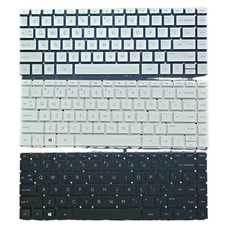 แป้นพิมพ์สําหรับ HP Pavilion X360 14-CD 14-CE 14-CM 14S-DK 14S-DF 14-CY 14-CS 14-DA 14-DK 14-CK 14-CC แป้นพิมพ์แล็ปท็อปพร้อม Backlight เงิน