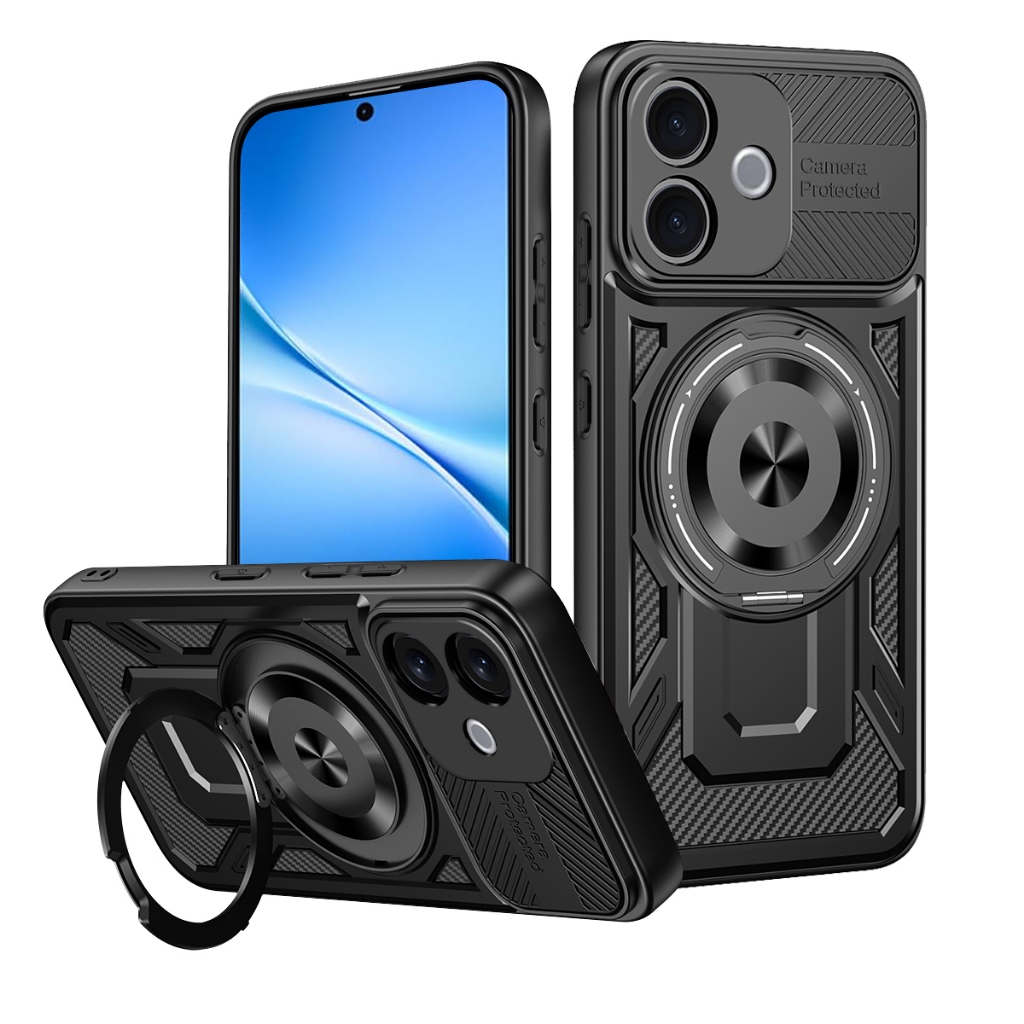 Sunyi สําหรับ Vivo X300 Pro V60 V50 Lite Y29 Y29S Y39 4G 5G เกราะสไตล์เคสโทรศัพท์แม่เหล็ก 360° ขาตั้