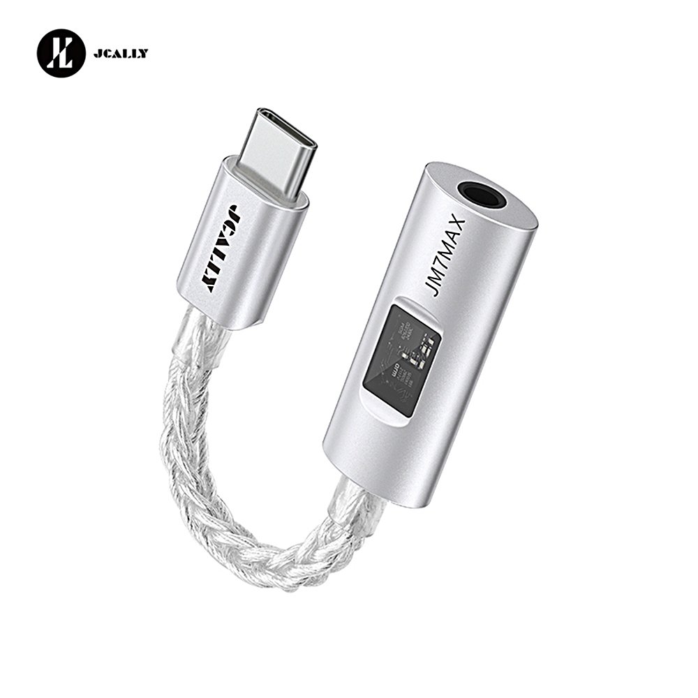 FAAEAL JCALLY JM7MAX หูฟัง Adapter Dual-chip การมองเห็นสาย DAC ไฮไฟถอดรหัส Balance เสียงแปลงปลั๊กลดเ