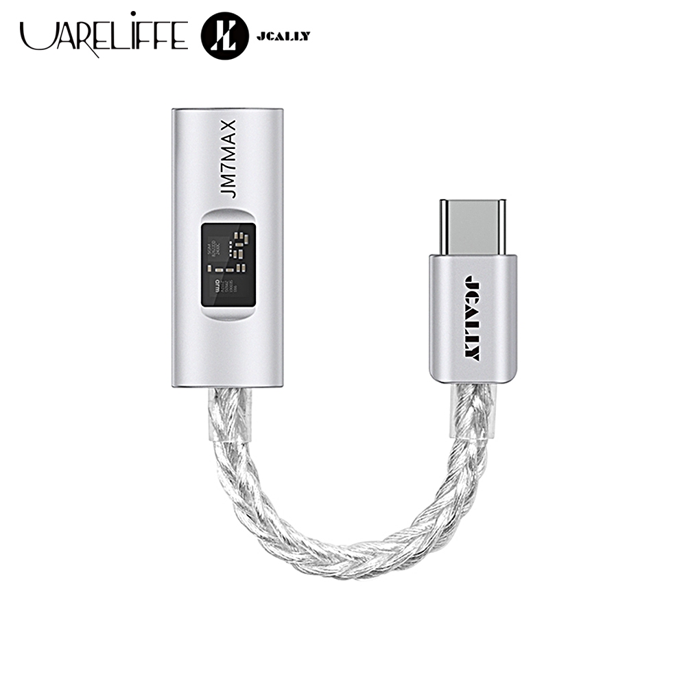 FAAEAL JCALLY JM7MAX หูฟัง Adapter Dual-chip การมองเห็นสาย DAC ไฮไฟถอดรหัส Balance เสียงแปลงปลั๊กลดเ