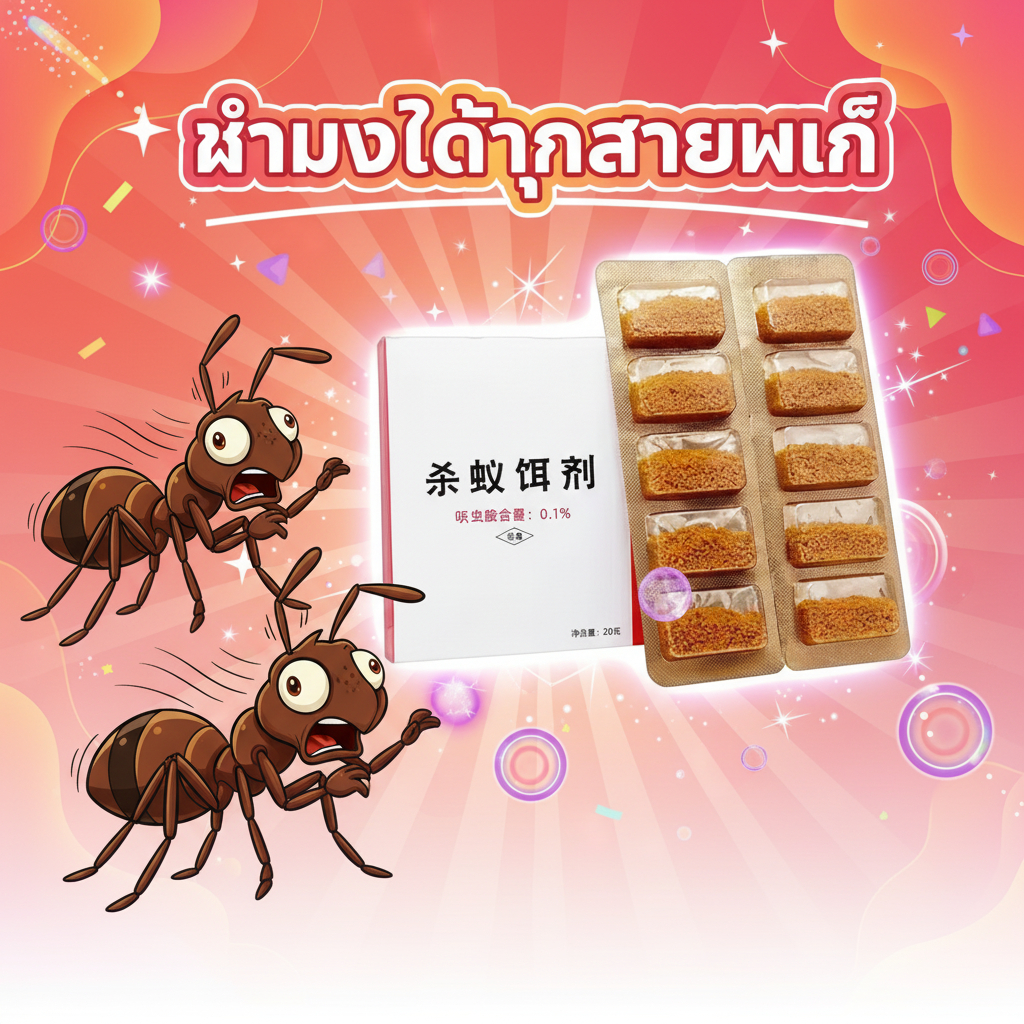 Max ยาฆ่ามด กําจัดมดตายยกรัง เหยื่อกําจัดมดทุกชนิด 20กรัม