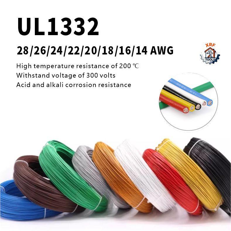 UL1332 PTFE ลวดเทฟลอนดีบุกอุณหภูมิสูงลวด FEP พลาสติกฉนวนอุณหภูมิสูงสายทองแดงอิเล็กทรอนิกส์สําหรับ 3D