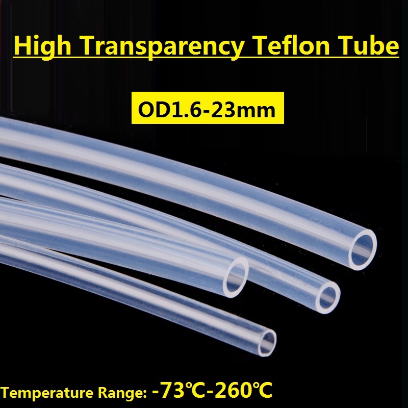 PTFE Tube หลอด PTFE โปร่งใส FEP F46 อุณหภูมิสูงและกรดด่างทน PTFE Tube