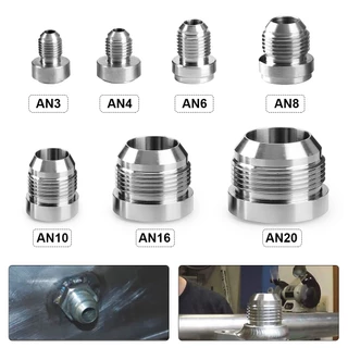สแตนเลส ,AN6 AN8 AN10 AN12 AN16 AN20 ชาย Billet สแตนเลสตรงชาย WELD FITTING อะแดปเตอร์เชื่อม Bung Nitrus ท่อ FITTING