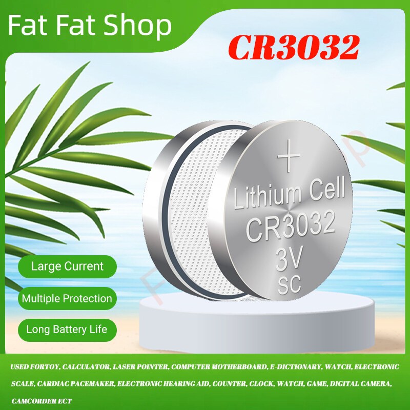 CR3032 CR 3032 550mAh แบตเตอรี่ปุ่มลิเธียม 3V เหมาะสําหรับกุญแจรถ รีโมทคอนโทรล ไฟฉาย นาฬิกา ฯลฯ ECR3