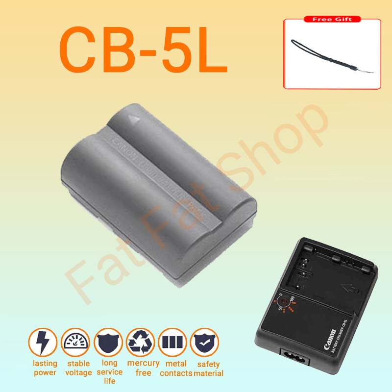 เครื่องชาร์จแบตเตอรี่ Canon CB-5L, เหมาะสําหรับ BP-511, BP-512, BP511A, แบตเตอรี่ BP535 Series, เข้า