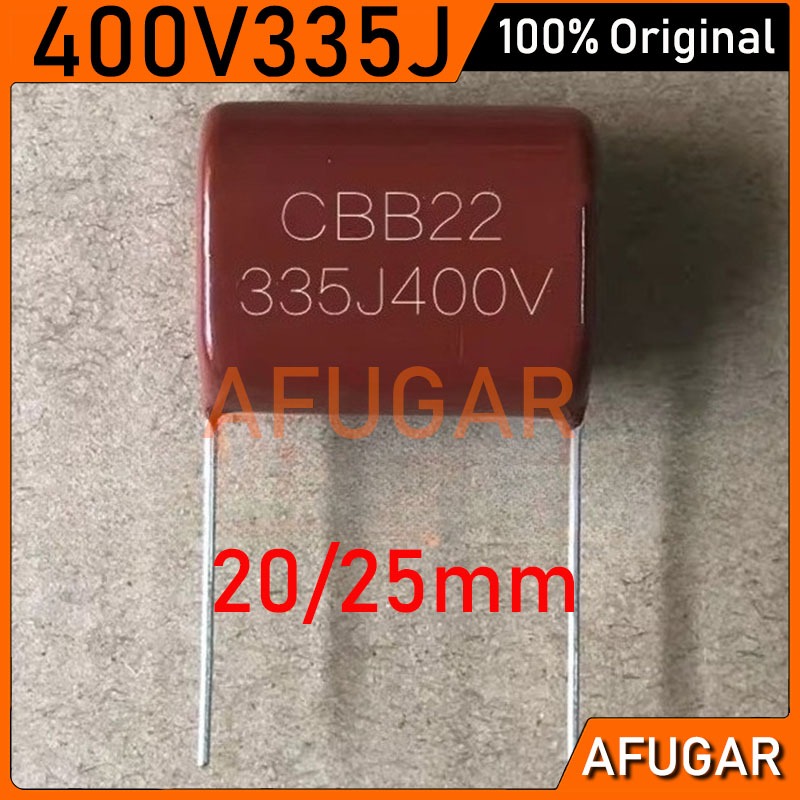 10pcs Original CBB Capacitor 335J 400V 335 3.3Uf CBB21 CBB22 335J400V Metallized Polypropylene Film 