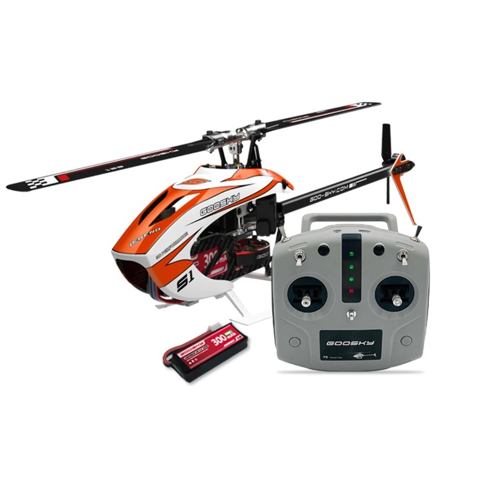 GOOSKY S1 6 ช่อง 3D RC Helicopter RTF Mode 2 Version สีฟ้า/ส้ม/ม่วง