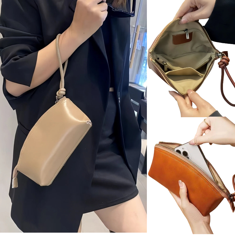 คลัทช์หนังเทียมนุ่ม ดีไซน์แฟชัน ใช้ได้ทั้งเป็นกระเป๋าใส่เหรียญและใส่โทรศัพท์มือถือ