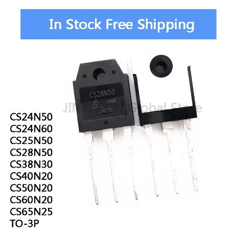 5pcs CS24N50 CS24N60 CS25N50 CS28N50 CS38N30 CS40N20 CS50N20 CS60N20 CS65N25 TO-3P MOS ทรานซิสเตอร์