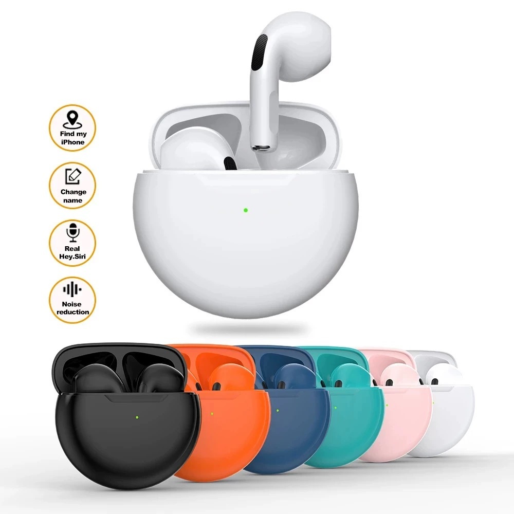 ใหม่ Pro6 True ไร้สายแบตเตอรี่ยาวนานเป็นพิเศษ TWS หูฟังบลูทูธไร้สายสําหรับเล่นกีฬา