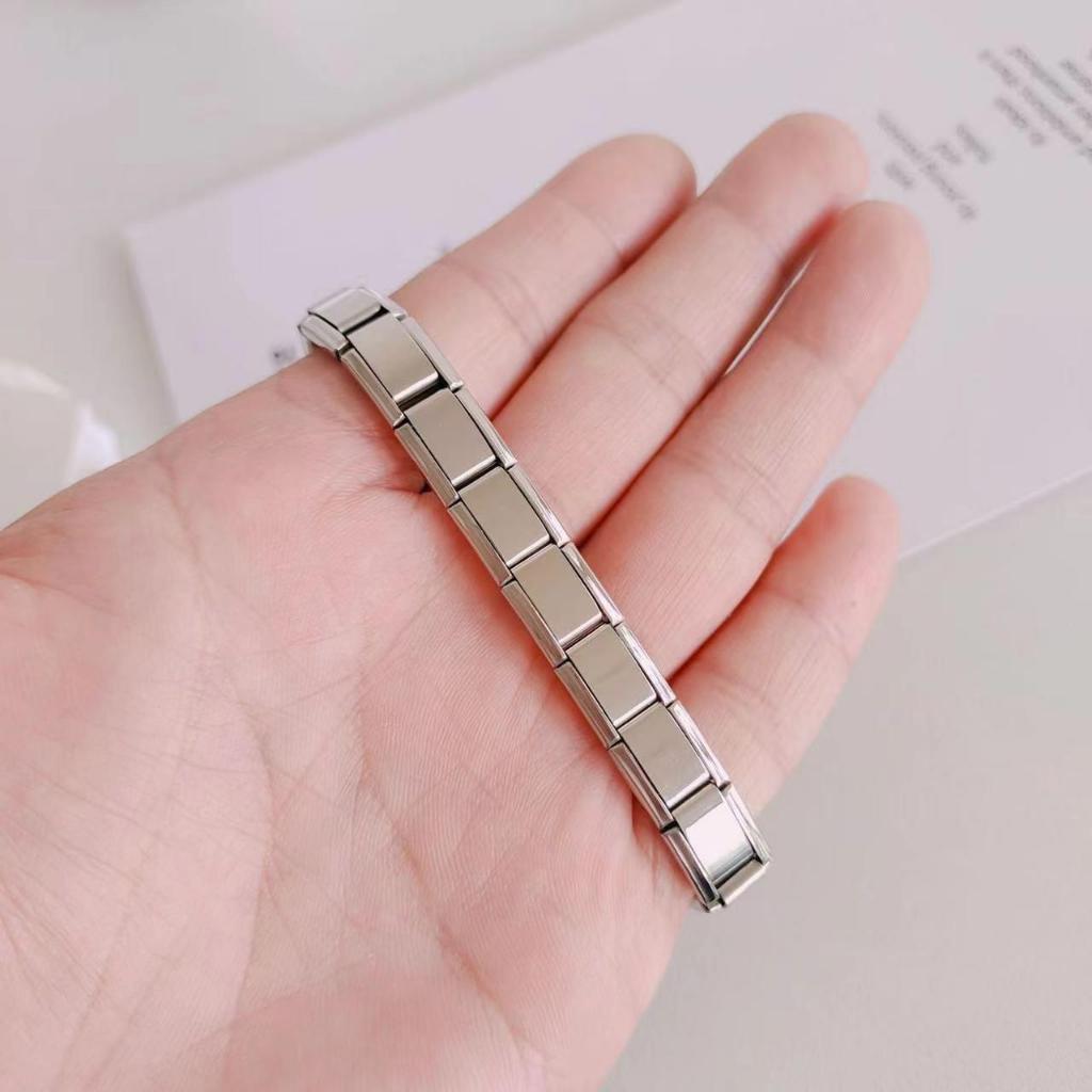 ส่วนเสริมสร้อยข้อมือสไตล์อิตาลี ขนาด 9 มม. ทำด้วยมือ สวยงาม เหมาะสำหรับเป็นของขวัญ