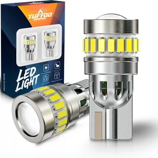 TUFFOO 2 ชิ้น T10 W5W หลอดไฟ LED สําหรับไฟจอดรถ/ไฟวัด/แสงโดม/ไฟแผ่นใบอนุญาต/ไฟอ่านหนังสือ-สีขาว/สีแดง/สีเหลืองอําพัน/น้ําแข็งสีฟ้า/สีเขียวมะนาว