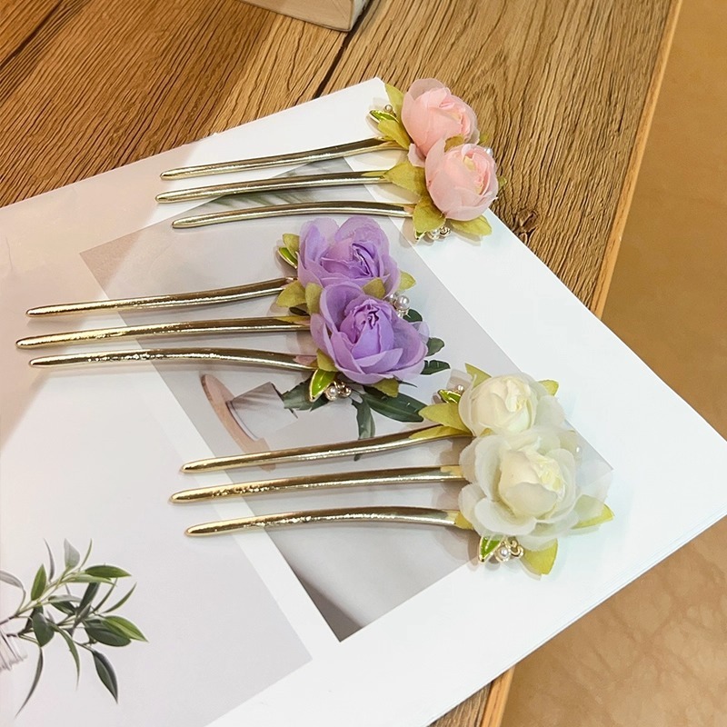 หนีบติดผมทรงดอกกุหลาบ อารยธรรมแบบจีน เสริมความสวยงามให้เส้นผม – โปรปัง