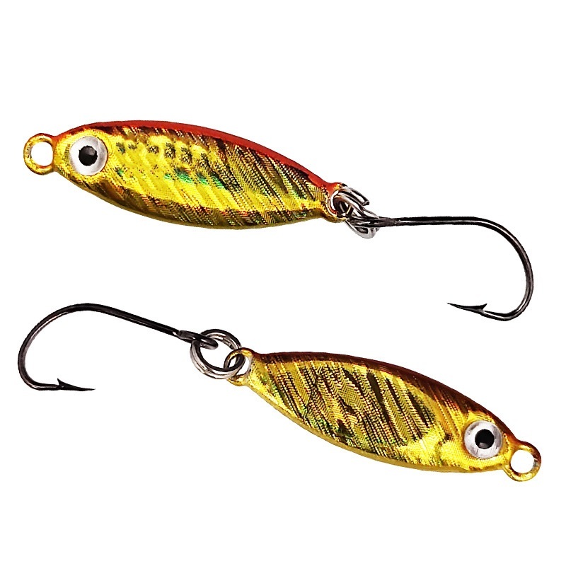 DUODUOYU 1 ชิ้นจิ๊กขนาดเล็กเหยื่อตกปลา 3 กรัม 5 กรัมโลหะ Jigging Micro ช้อนปลาเทราท์ Isca ประดิษฐ์ Hard เหยื่ออุปกรณ์ตกปลา