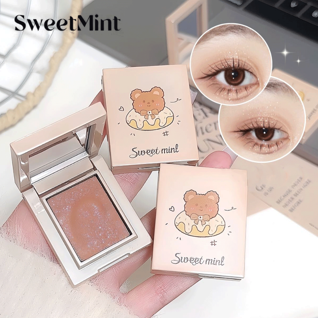 SWEET MINT Sparkling Eyeshadow Palette - Natural Matte Earth Tones for Daily Eye Makeup Beginner Smooth Waterproof Easy to Blend