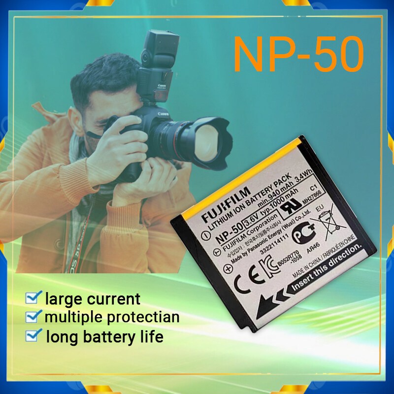 ฟิล์ม Fuji NP-50 NP50 แบตเตอรี่ลิเธียมไอออน, เหมาะสําหรับ XF1 X10 F600 F50 F60 F100 F200 F70 F72 F80