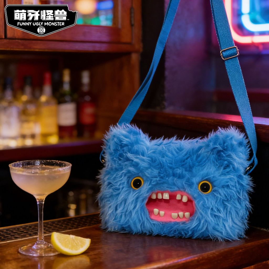 [Authorized] Fuggler Monster Messenger Big Head Series Bag น่ารัก ตลก และอินเทรนด์