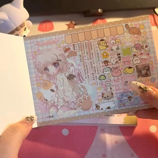< โบราณน่ารัก > หนังสือสติกเกอร์อะนิเมะสติกเกอร์หนังสือส่วนขยาย ทําเอง วัสดุคู่มือเคสโทรศัพท์ถ้วยน้ําตกแต่งสติกเกอร์