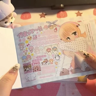 < โบราณน่ารัก > หนังสือสติกเกอร์อะนิเมะสติกเกอร์หนังสือส่วนขยาย ทําเอง วัสดุคู่มือเคสโทรศัพท์ถ้วยน้ําตกแต่งสติกเกอร์