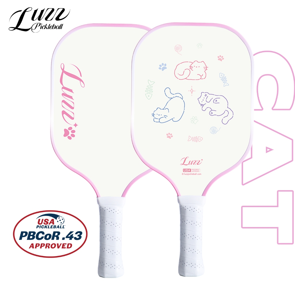 Luzz pickleball Paddle Cute Pet Cat พายดั้งเดิม (16 มม.) T700 คาร์บอนไฟเบอร์|พื้นผิวพ่นทราย