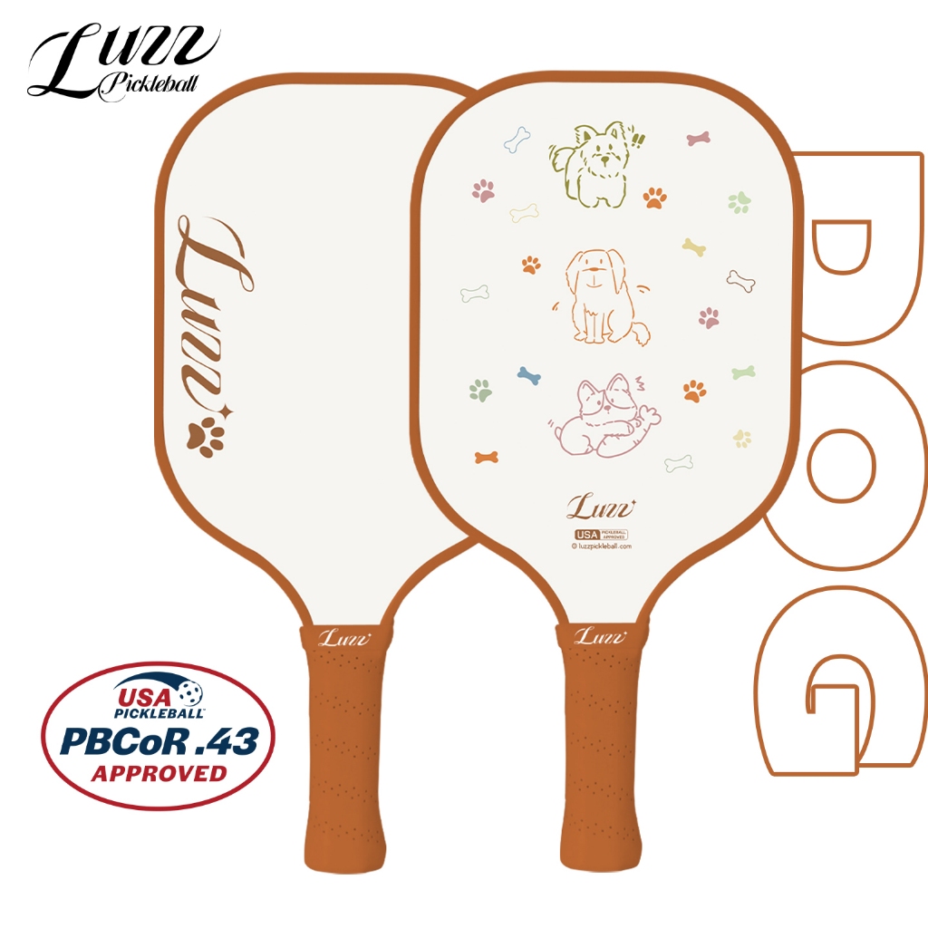 พายปิงปองลูกสุนัข Luzzpickleball ขนาด 16 มม. จากวัสดุคาร์บอนไฟเบอร์ T700 เหนียวแน่นสำหรับการเล่นที่ดีเยี่ยม