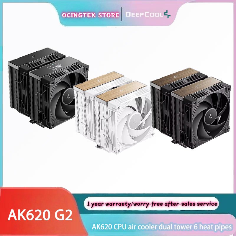 DEEPCOOL AK620 CPU air cooler dual tower 6 ท่อความร้อนสําหรับ LGA1851/1700/1200/115x/AM5/AM4