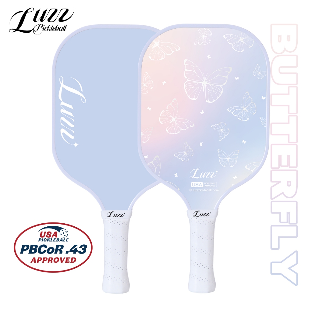 Luzz Pickleball Paddle Butterfly Original Paddle (16 มม.) T700 คาร์บอนไฟเบอร์
