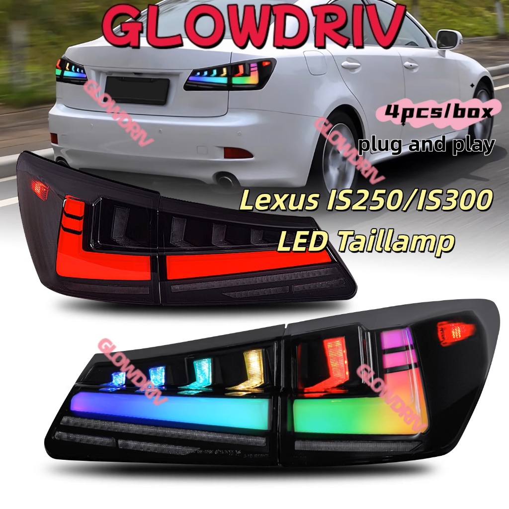 ไฟท้าย LED Lexus IS250 IS300 2006-2012 ประกอบอัพเกรด RGB Funtion singal วิ่ง lampu