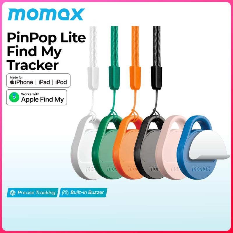Momax BR10 Pinpop Lite – อุปกรณ์ติดตาม GPS กันกระแทก ป้องกันรอยขีดข่วน สำหรับสัตว์เลี้ยง เด็ก และกระเป๋าเดินทาง