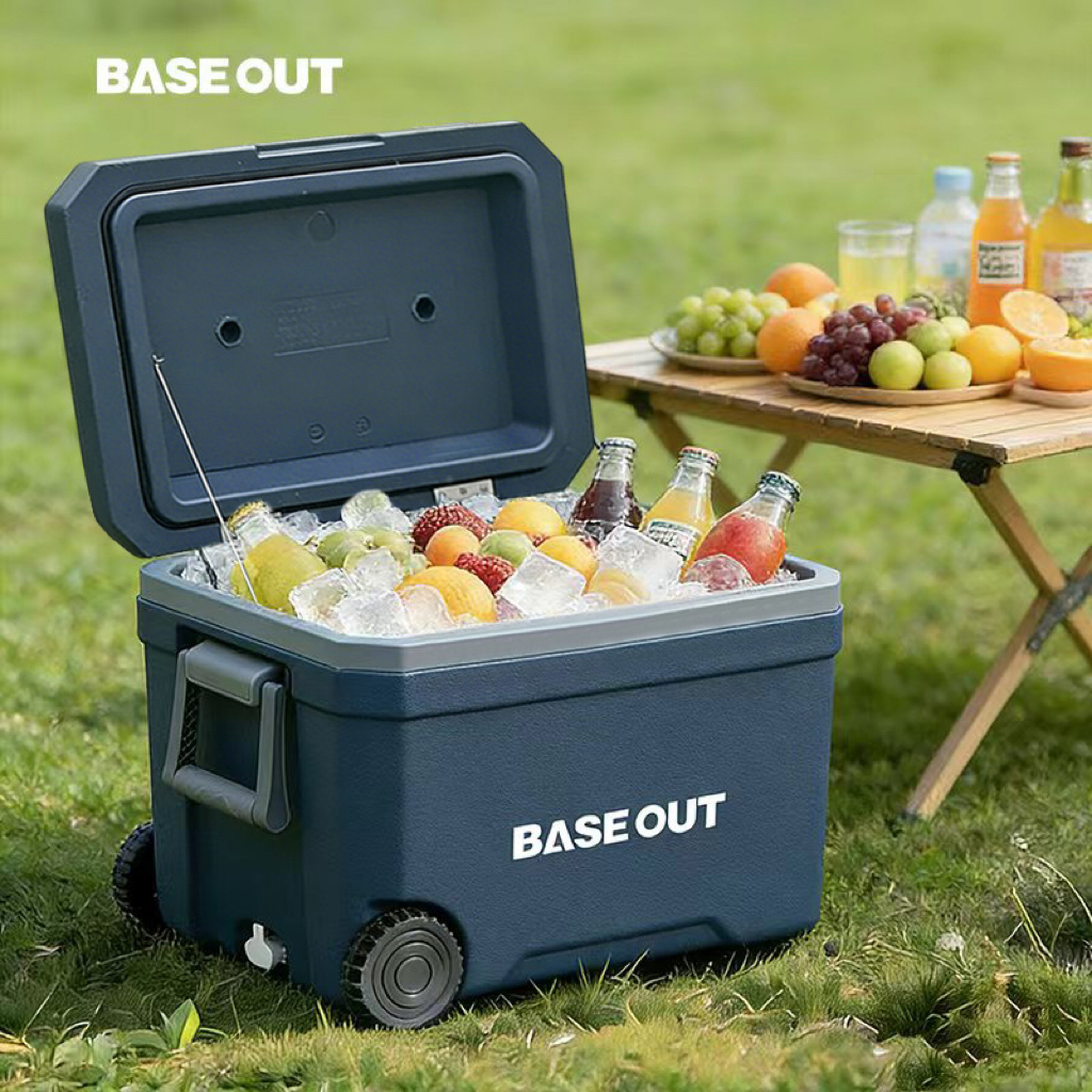 BASEOUT 45L โต๊ะพับและเก้าอี้กล่องฉนวนกล่องแช่เย็น
