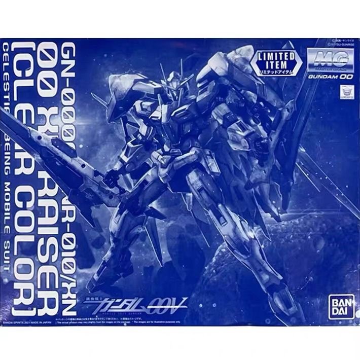 BANDAI PB MG 1/100 ชุดมือถือ GUNDAM GN-0000 GNR-010/XN 00R 00 XN-RAISER สีใส