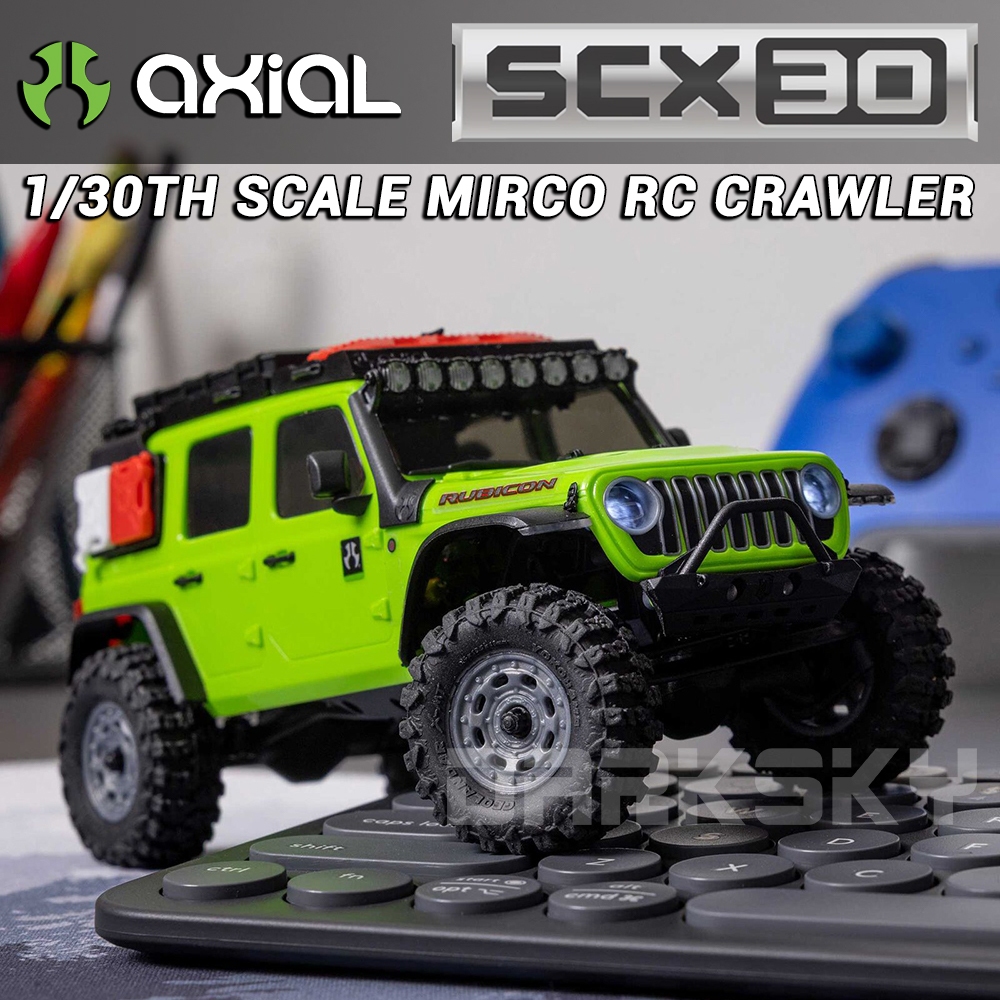 AXIAL SCX30 Jeep Wrangler JLU AXI-2261 4WD RTR 1/30 Mirco RC รีโมทคอนโทรลไฟฟ้ารุ่นรถ Rock Crawler ผู้ใหญ่เด็กของเล่น