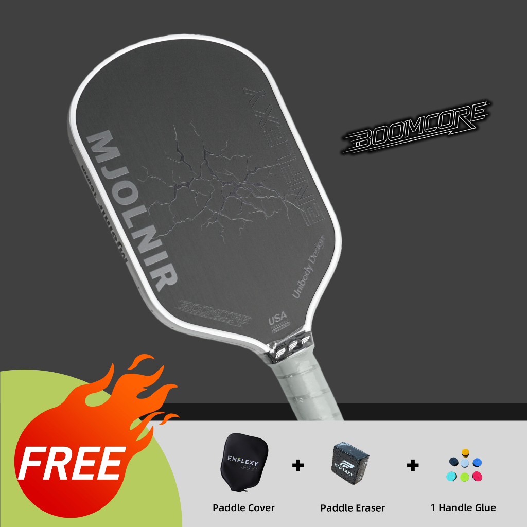 USAPA Certified Enflexy boomcore mjolnir pickleball paddle with Toray T700 carbon fiber