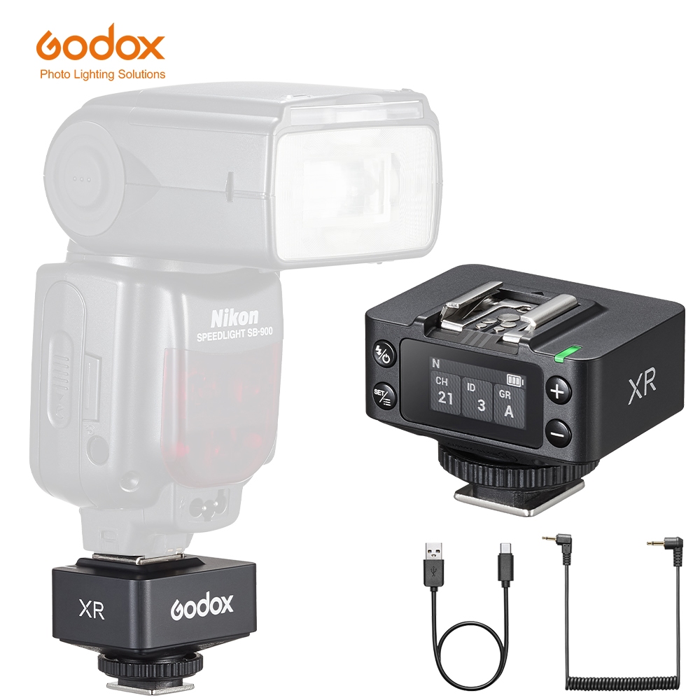 Godox XR-S TTL ตัวรับสัญญาณไร้สายรองเท้าร้อน 100m ช่วงไร้สาย 2.4GHz ซิงค์ไร้สายพร้อม X3 X3Pro สําหรั