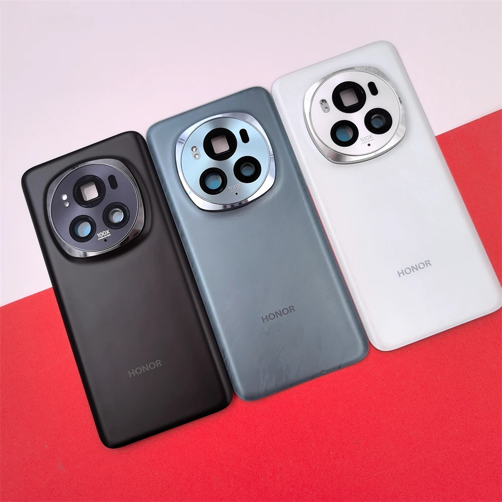 สําหรับ Honor Magic6 Pro 5G BVL-N49 กระจกด้านหลังแบตเตอรี่ด้านหลังประตูฝาครอบแผง Shell อะไหล่ซ่อม + เลนส์กล้อง Magic 6 PRO
