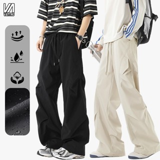 Vantro กางเกงสแลคชาย รุ่นทรงกระบอกตรง เอวยางยืด บาง แห้งเร็ว…